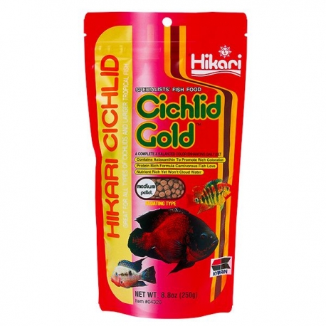 HIKARI Cichlid Gold Medium - 250 g - Nourriture poissons aquarium