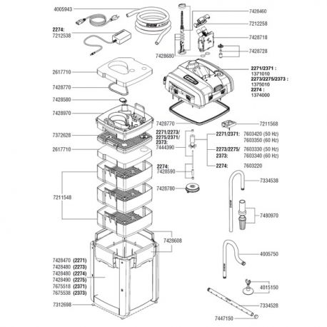 EHEIM 7675538 - Cuve pour filtre Professionel 4+ 350T