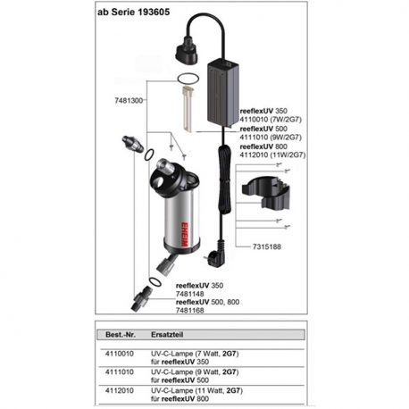 Image 1 - EHEIM Lampe UVC de rechange 11 Watts - Pour Filtre UV Reeflex 800 Aqua Store