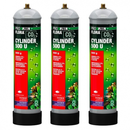 Image 1 - JBL ProFlora CO2 Multi Cylinder 500 U - Lot de 3 Bouteilles CO2 à usage unique - 500 g Aqua Store