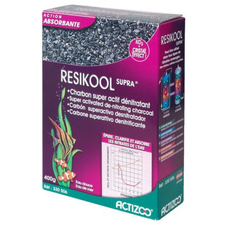 ZOLUX Resikool Supra - 1 L - 400 g - Charbon actif aquarium