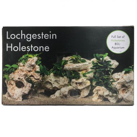 AQUA DECO Multi Holestone Box 80 L - Lot de roches naturelles trouées pour aquarium
