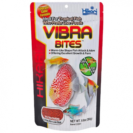 HIKARI Vibra Bites - 280 g - Aliment pour poissons aquarium