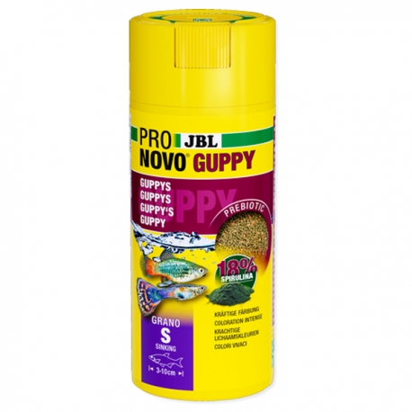 JBL ProNovo Guppy Grano S 250 ml - Nourriture guppy, molly aquarium