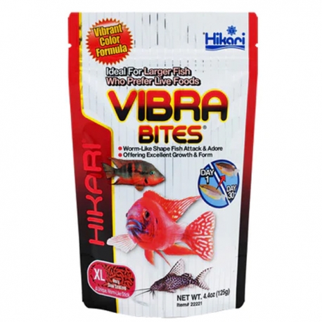 HIKARI Vibra Bites XL - 125 g - Aliment pour poissons aquarium