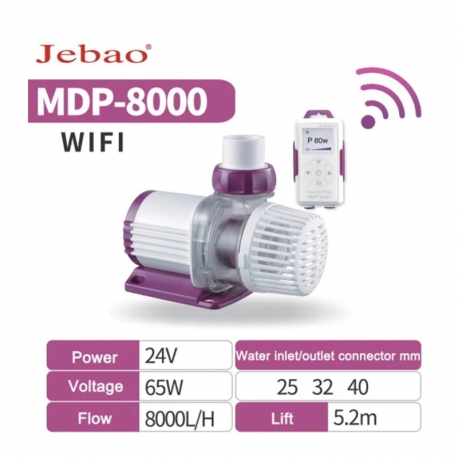 JEBAO JECOD MDP-8000 + Contrôleur WIFI - Débit maxi. : 8000 L/H