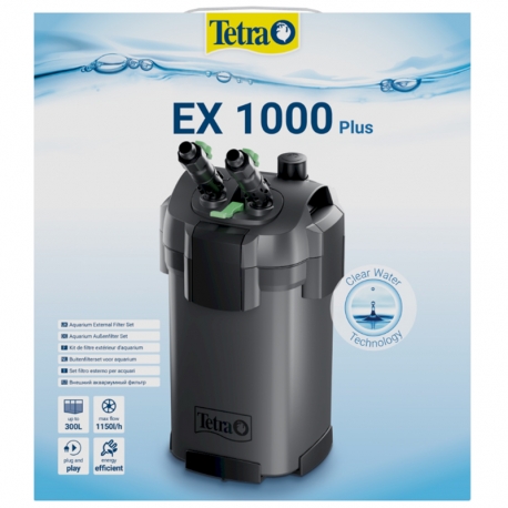 TETRA EX 1000 PLUS - Filtre pour aquarium jusqu'à 300 L