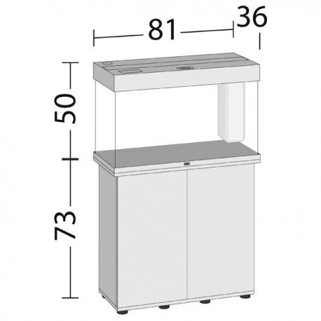 Image 2 - Aquarium Juwel Rio 125 LED + Meuble - Gris Aqua Store