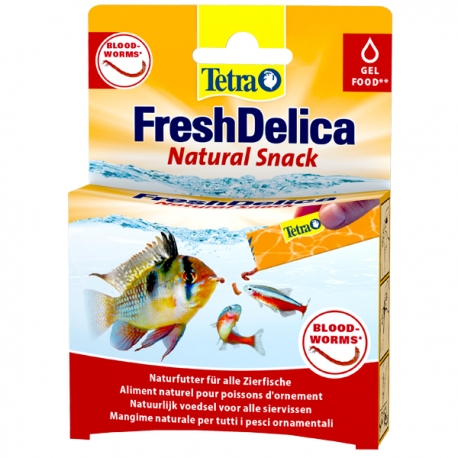 TETRA FreshDelica Blood-Worms Natural Snack - 16 x 3 g - 48 g