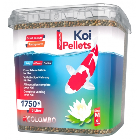 COLOMBO Kois Pellets Medium - Granulés 6 mm - 1750 gr - 5 L