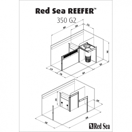 Aquarium + Meuble Blanc RED SEA Reefer 350 G2+