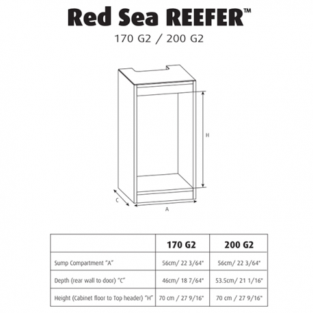 Aquarium RED SEA Reefer 200 G2 + meuble Noir