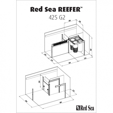 Aquarium RED SEA Reefer 425 G2 + meuble Noir