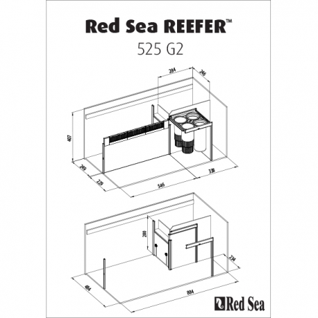 Aquarium RED SEA Reefer 525 G2 + meuble Blanc