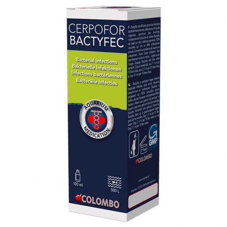 COLOMBO Cerpofor Bactyfec - Lutte contre les infections bactériennes - 100ml Aqua Store