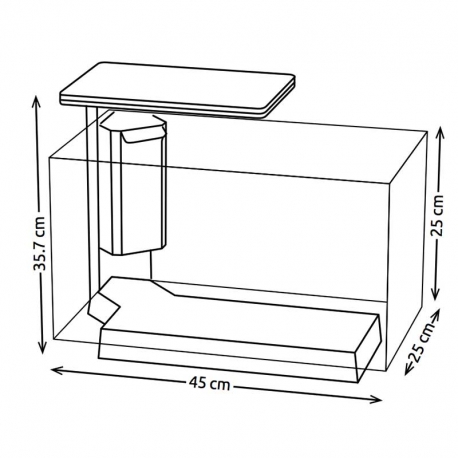 Image 1 - Aquarium SUPERFISH Quadro 40 PRO noir tout équipé - 28 Litres Aqua Store