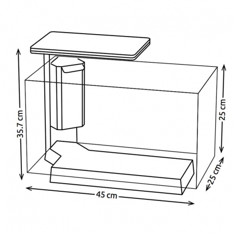 Aquarium équipé - SUPERFISH Quadro 40 PRO noir