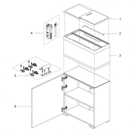 Aquarium OASE StyleLine 125 Noir tout équipé - 115 Litres