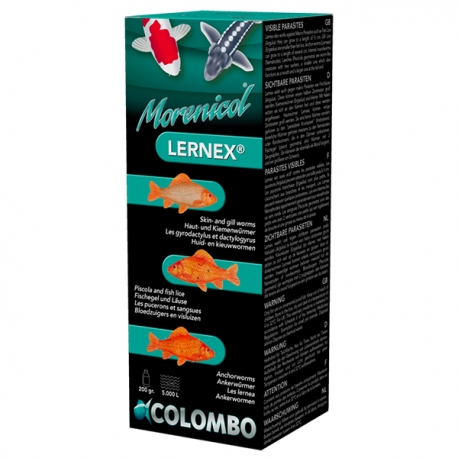 COLOMBO Morenicol Lernex 200 grammes/5000 Litres - Traitement pour poisson bassin