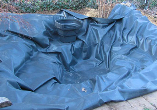 Liner de bassin en PVC 5 m x 2 m 0,5 mm, noir, bâche pour le bassin de  jardin