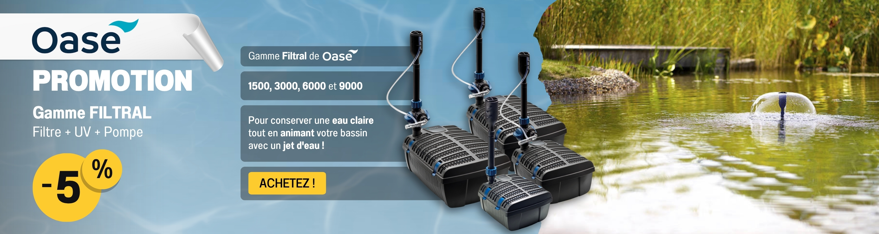 Bannière promo Filtral Oase -5% Web