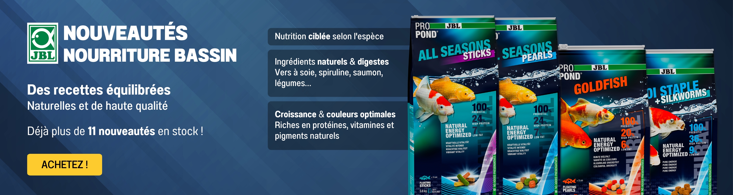 Nouveauté JBL ProPond Nourriture Bassin Aqua Store Web